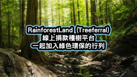 哪裡可以種樹|RainforestLand線上捐款認養種樹，一起全球做公益(Tr…